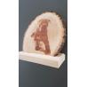 Trophée Bois Ecorce Gravure Laser -  