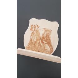 Trophée Bois Blason Gravure Laser -  