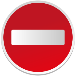 SENS INTERDIT 20x20 pm -  