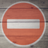 SENS INTERDIT pm Fond Bois -  