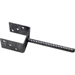 Kit Fixation Poteau Pied + Chapeau 9x9 cm -  