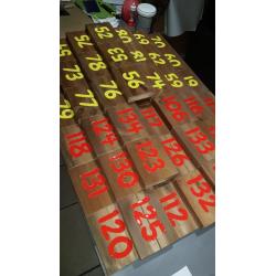 Numérotation Bois Gravé sur piquet (PIN) -  