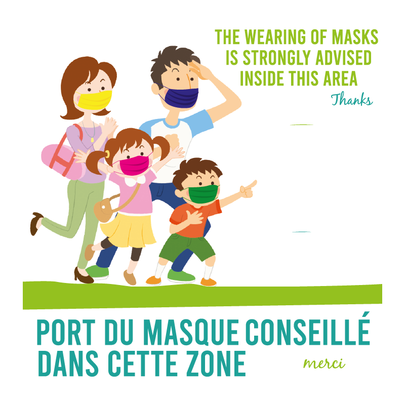 Sticker Masque Conseillé -  