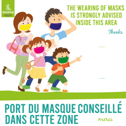 SDHPA33 - Sticker Masque Conseillé -  