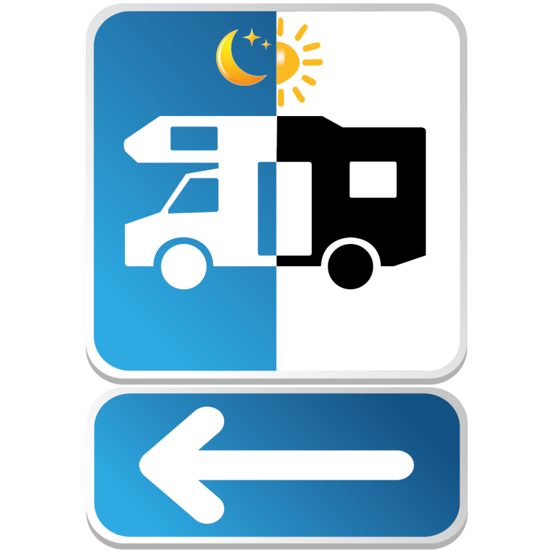 Camping Car Jour Nuit Flèche - Camping Car Jour Nuit Flèche -