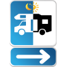 Camping Car Jour Nuit Flèche -  