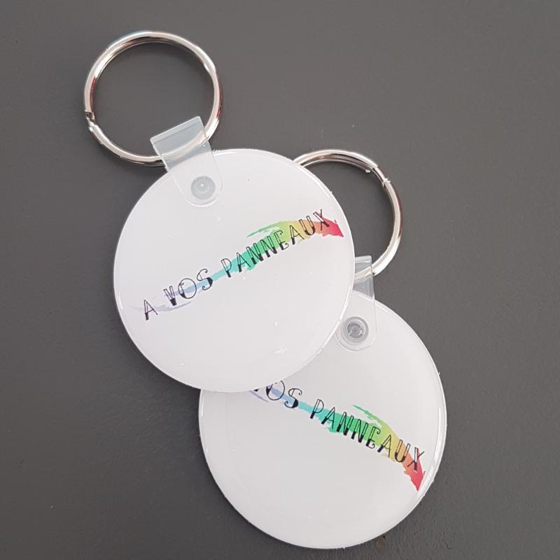 Porte Clé Doming Rond Double Face diam 4 -  