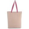 Sac shopping à soufflet avec poignées contrastées -  