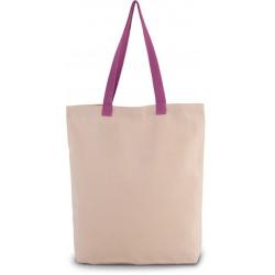 Sac shopping à soufflet avec poignées contrastées -  