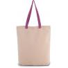 Sac shopping à soufflet avec poignées contrastées -  
