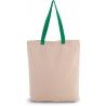 Sac shopping à soufflet avec poignées contrastées -  