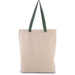 Sac shopping à soufflet avec poignées contrastées -  