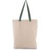Sac shopping à soufflet avec poignées contrastées -  