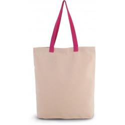 Sac shopping à soufflet avec poignées contrastées -  