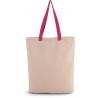 Sac shopping à soufflet avec poignées contrastées -  