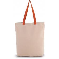 Sac shopping à soufflet avec poignées contrastées -  