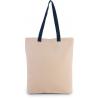 Sac shopping à soufflet avec poignées contrastées -  
