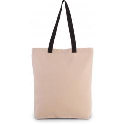 Sac shopping à soufflet avec poignées contrastées -  