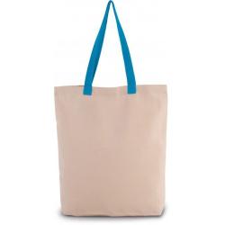 Sac shopping à soufflet avec poignées contrastées -  