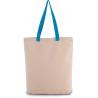 Sac shopping à soufflet avec poignées contrastées -  