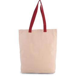 Sac shopping à soufflet avec poignées contrastées -  