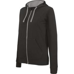 VESTE ZIP CAPUCHE FEMME CONTRAST HOODED -  