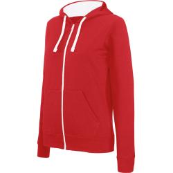 VESTE ZIP CAPUCHE FEMME CONTRAST HOODED -  