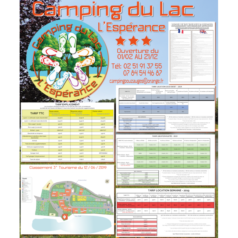 Forfait Panneau Tarif (plan, tarif + mise à jour N+1, Règlement) -  