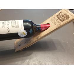 support bouteille bois gravé laser -  