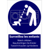 Surveillance Machine à Laver Sticker 10x14 -  