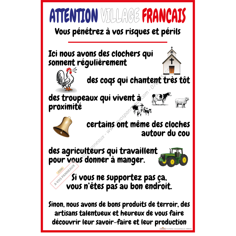 Attention village Français Original