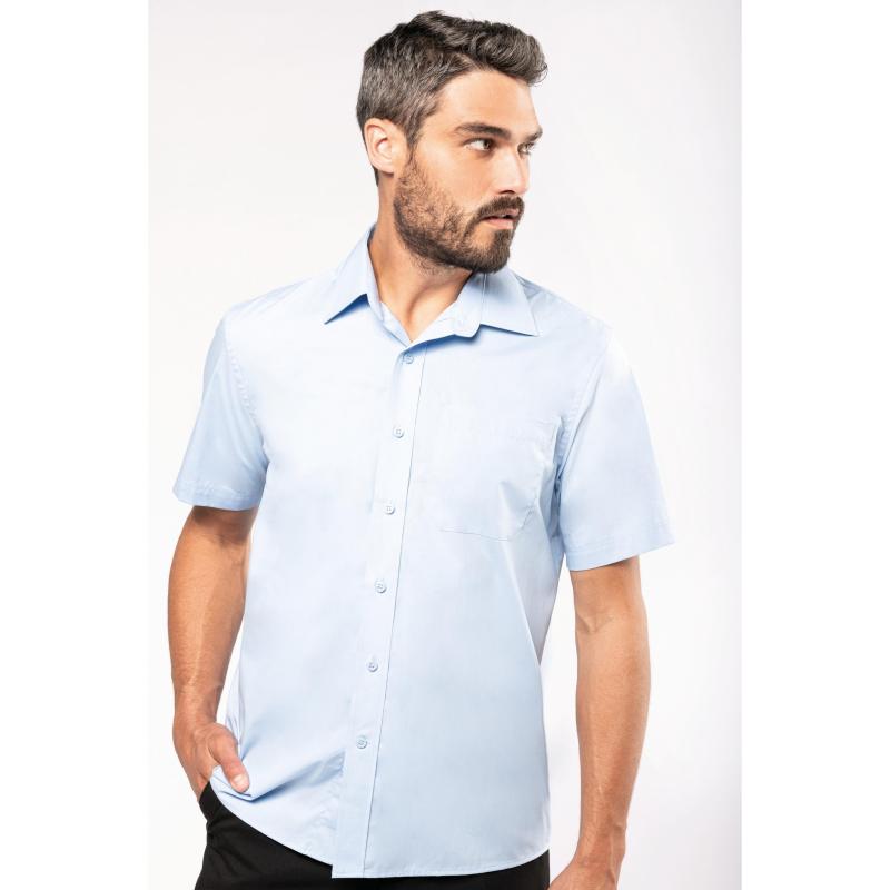 K543 - Chemise popeline manches courtes homme - K543 - Chemise popeline manches courtes homme -