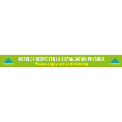 Signalisation de sol antidérapant Distanciation -  