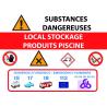 Panneau local produits piscine -  