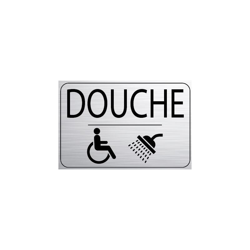 Logo Porte 150 x 100 mm Douche Handicapé (PMR) -  