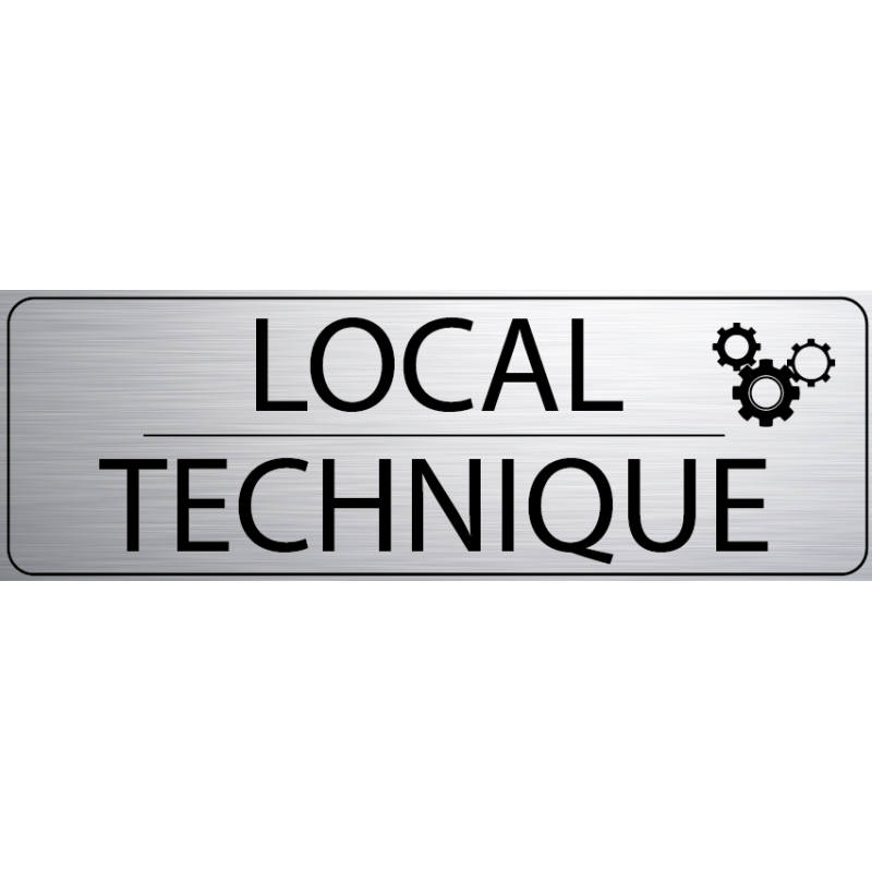 Logo Porte 300 x 100 mm Local Technique -  