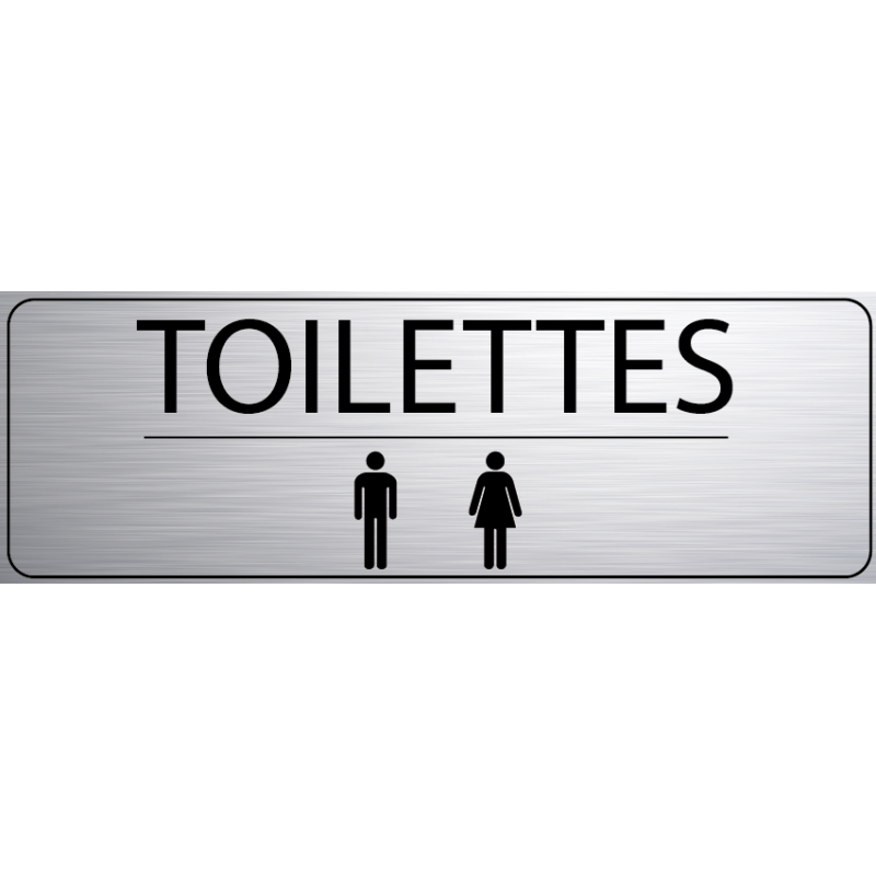 Logo Porte 300 x 100 mm Toilettes H F -  