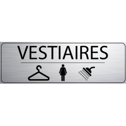 Logo Porte 300 x 100 mm Vestiaire Douche Femme -  