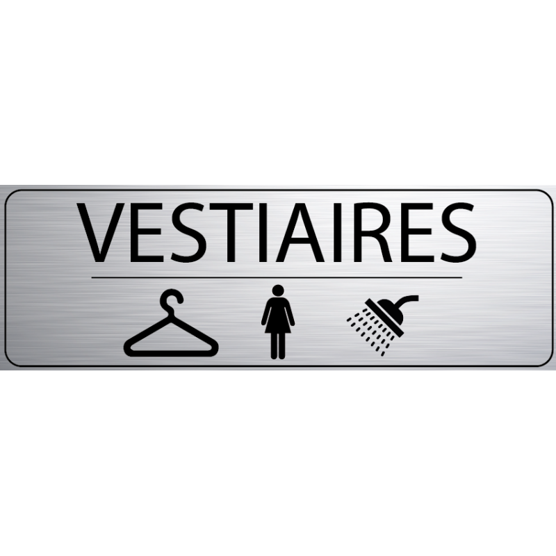 Logo Porte 300 x 100 mm Vestiaire Douche Femme -  