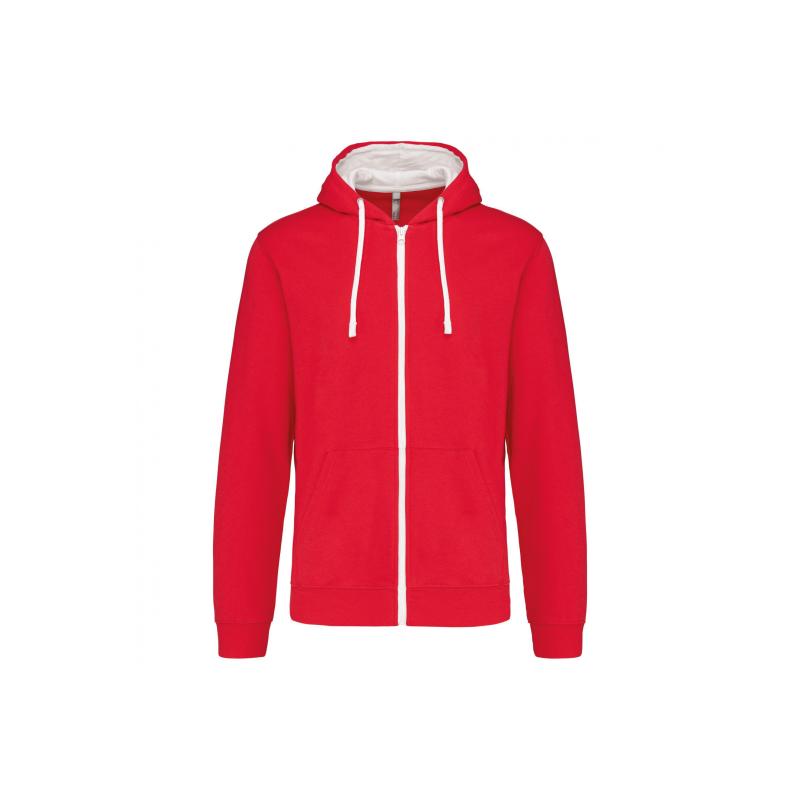 VESTE ZIP CAPUCHE HOMME CONTRAST HOODED - VESTE ZIP CAPUCHE HOMME CONTRAST HOODED -