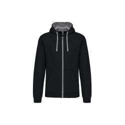 VESTE ZIP CAPUCHE HOMME CONTRAST HOODED -  
