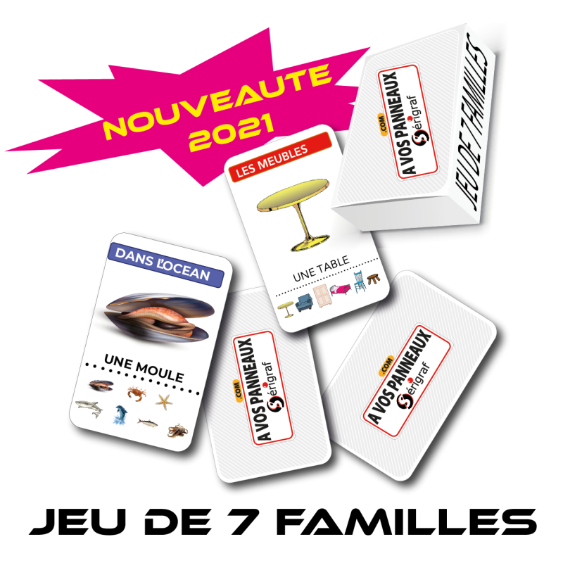 Jeu de 7 Famille personnalisé Recto et Verso - Jeu de 7 Famille personnalisé Recto et Verso -