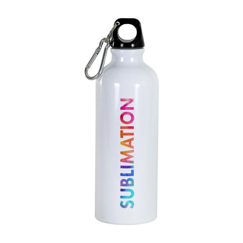 Gourde en aluminium avec mousqueton.500 ml. Adaptée pour la sublima...