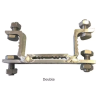 Bride Fixation Double Poteau 80x40mm -  