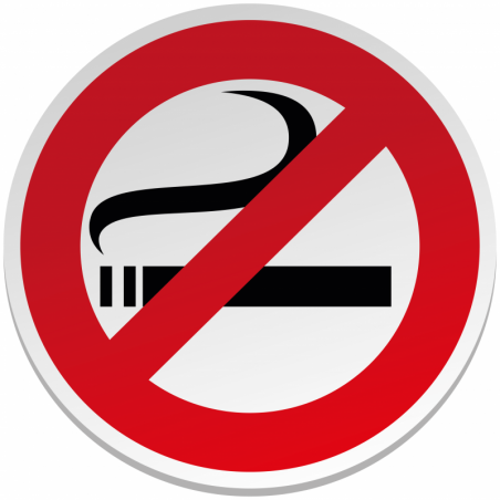 Interdiction de Fumer Sticker diam 5 cm