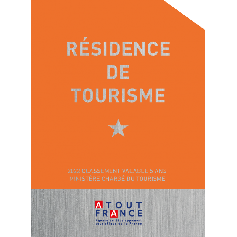 Panonceau à partir de 2022 de Classement Résidence de Tourisme