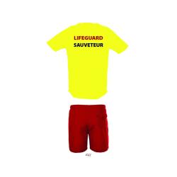 Ensemble Short de bain + Tshirt Lifeguard -