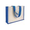 Shopper en jute et canvas avec soufflet à la base -  