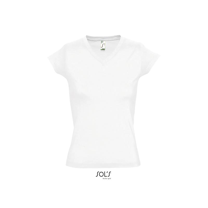 Tshirt Femme Moon col V -