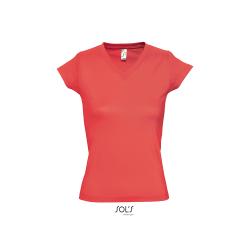 Tshirt Femme Moon col V -
